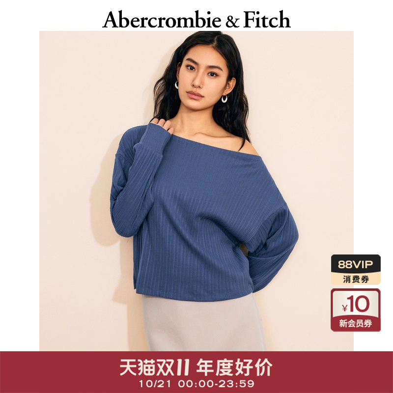 辣妹一字领宽松套头卫衣