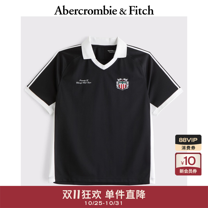 AF男装25夏季美式复古泽西风Polo衫宽松球衣短袖T恤124-5286