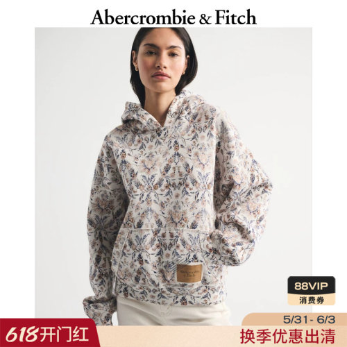 AF美式经典抓绒经典廓形LOGO连帽卫衣上衣25冬季女装152-5501