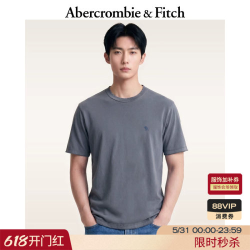 AF小麋鹿图案棉质短袖T恤