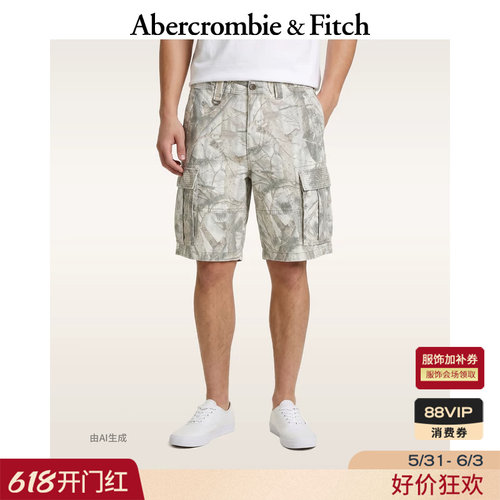 【复古工装风】AF美式复古baggy大口袋五分裤短裤男装128-5117