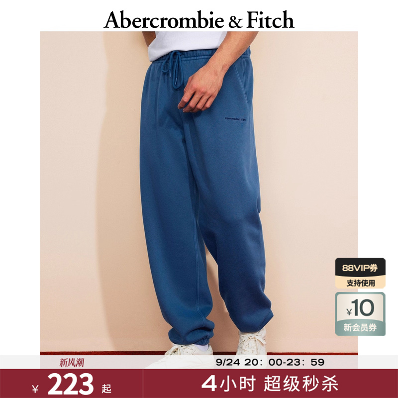 抓绒美式束脚运动卫裤长裤