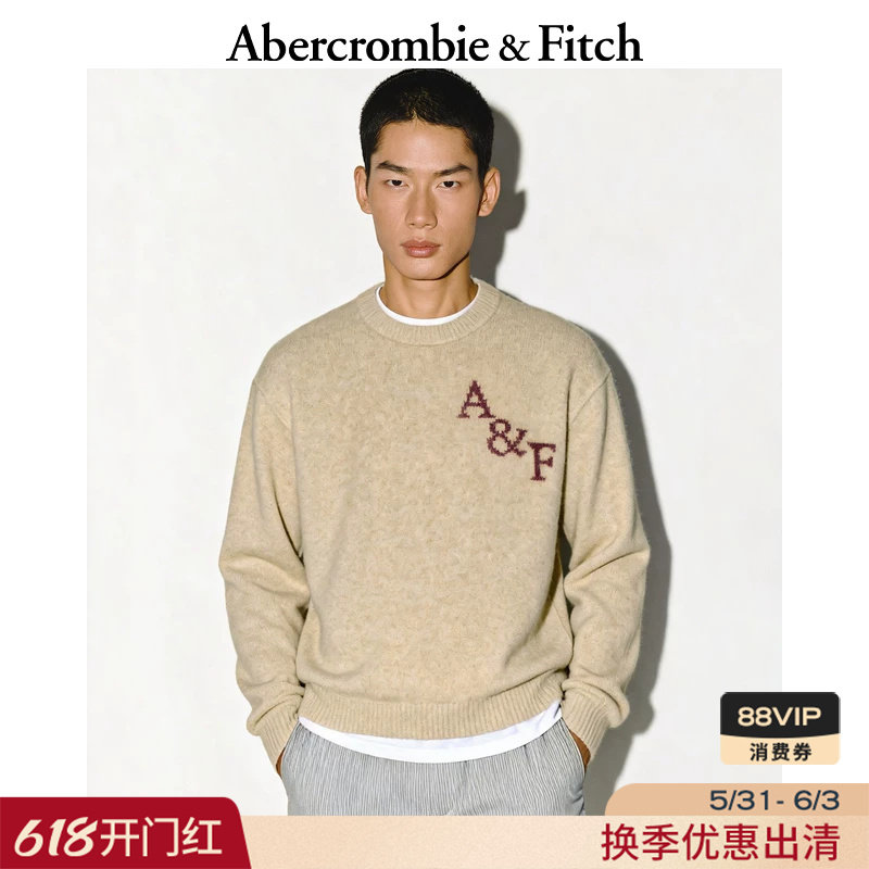 【经典LOGO】AF美式绒感套头毛衣针织衫上衣25秋冬男装120-5181