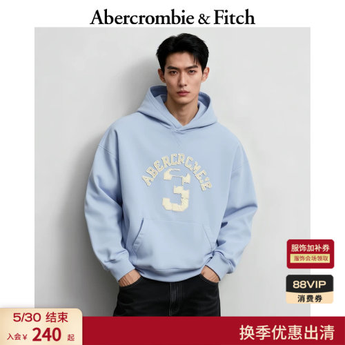 【经典复刻】AF美式复古LOGO重磅抓绒连帽卫衣26春男装122-6150
