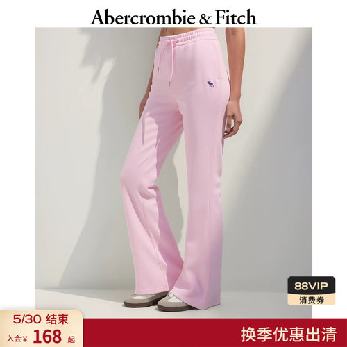 AF经典小麋鹿图案美式毛圈布运动卫裤长裤25春夏女装147-5068