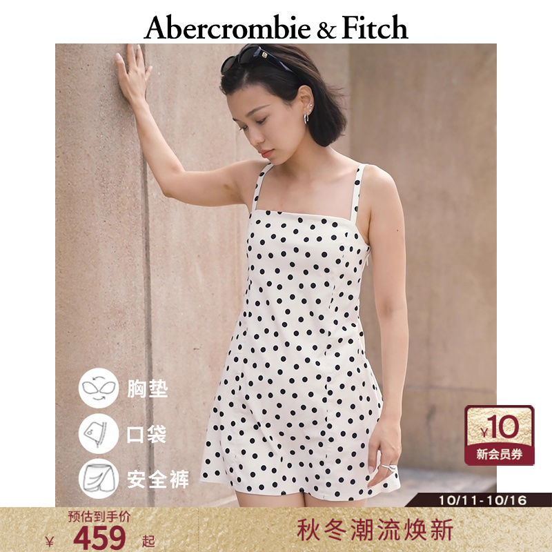 【辣妹修身】AF女装25秋新款带胸垫调节肩带连衣裙裙裤159-6064