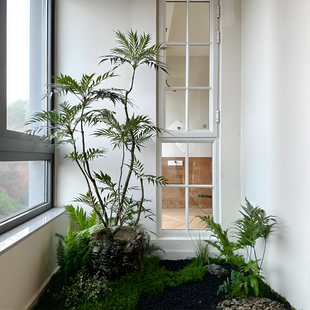 十大功劳仿真绿植造景酒店布置摆设室内景观造景假树仿真树假植物