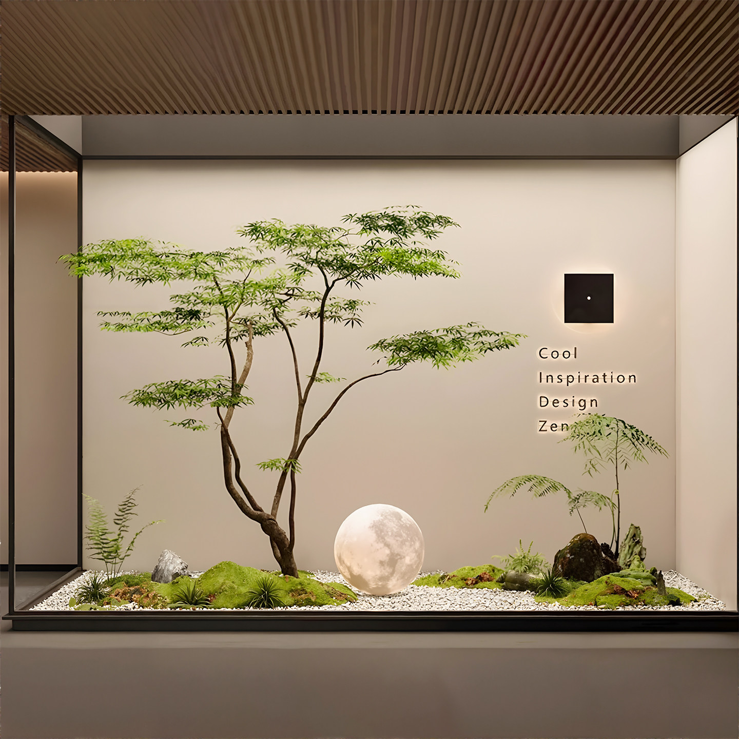 仿真简约鸡爪槭装饰室内设计造景