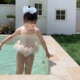 2025新款 宝宝游泳衣 蓬蓬裙子公主泳装 韩国版 女童连体泳衣儿童裙式