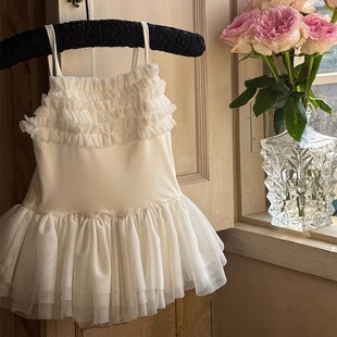 游泳衣 女童芭蕾舞吊带裙儿童连体泳衣可外穿公主泳装 2026夏季 新款