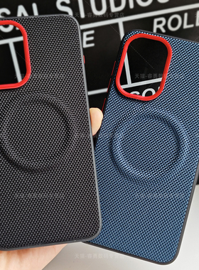 适用一加Ace6T手机壳编织纹磁吸Ace5Pro保护套OnePlus一加Ace6T金属镜头个性创意OPPO高级Ace6简约1+ACE5新款