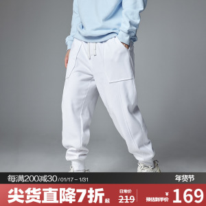 肌肉狗 运动长裤男冬季新款潮牌加绒保暖宽松束脚休闲训练健身裤