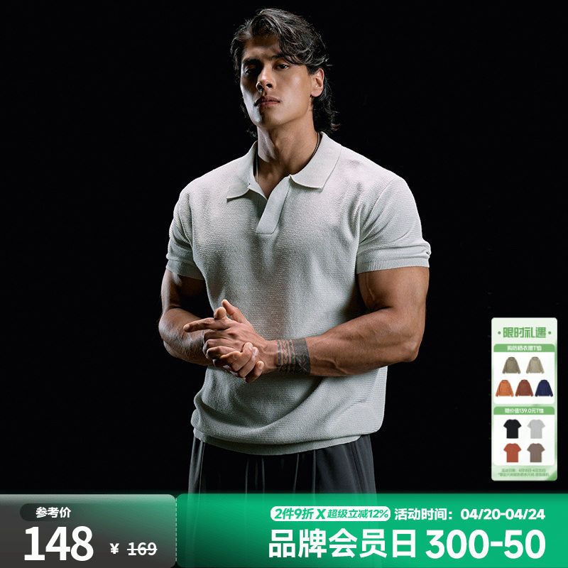 肌肉狗 翻领POLO衫男夏季新款宽松休闲运动短袖T恤训练健身衣服