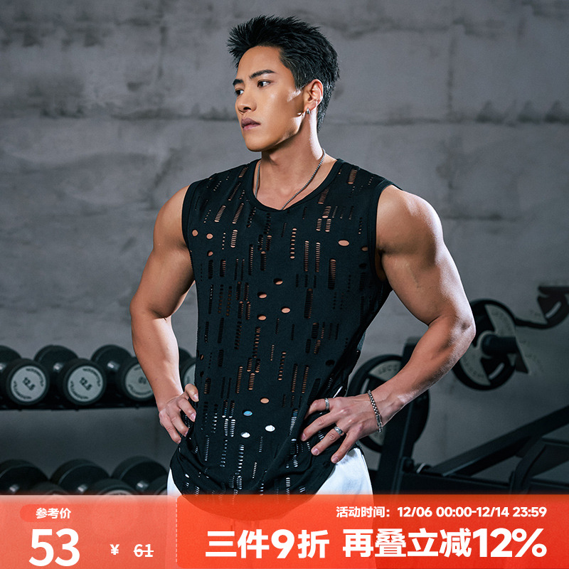 肌肉狗潮牌新品舒适透气运动背心