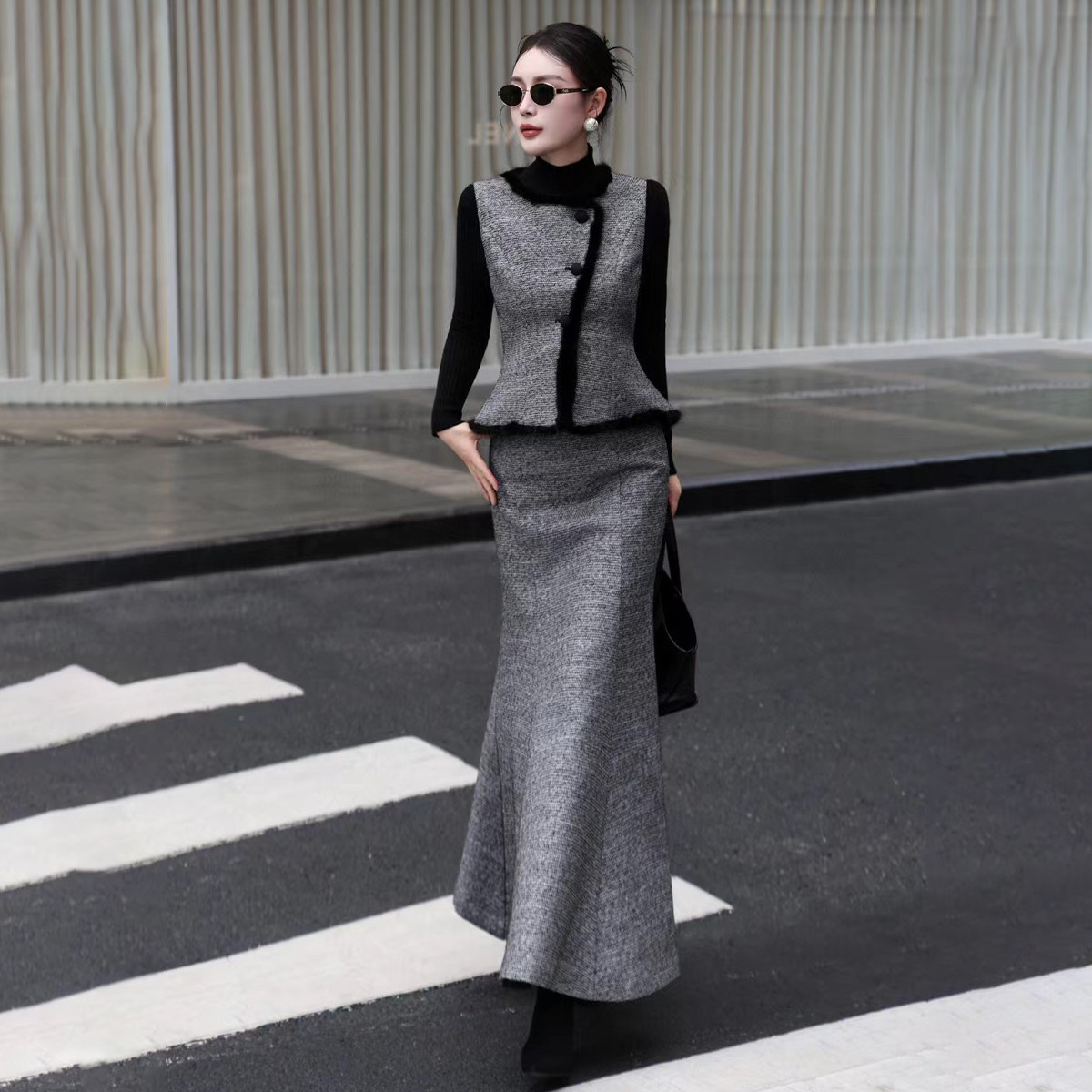 气质优雅套装裙秋冬季