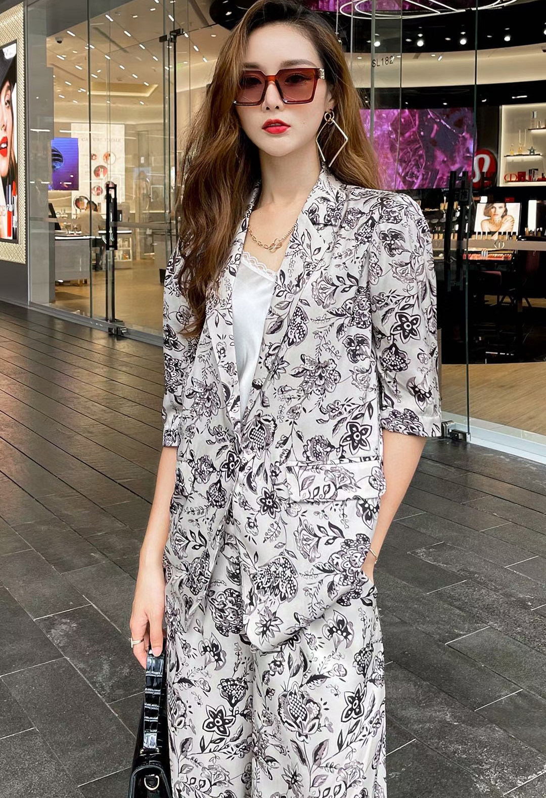 真丝薄款港风阔腿裤女可甜可咸