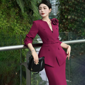 半身裙两件套正装 设计感短外套长款 2025新款 高级感气质职业套装