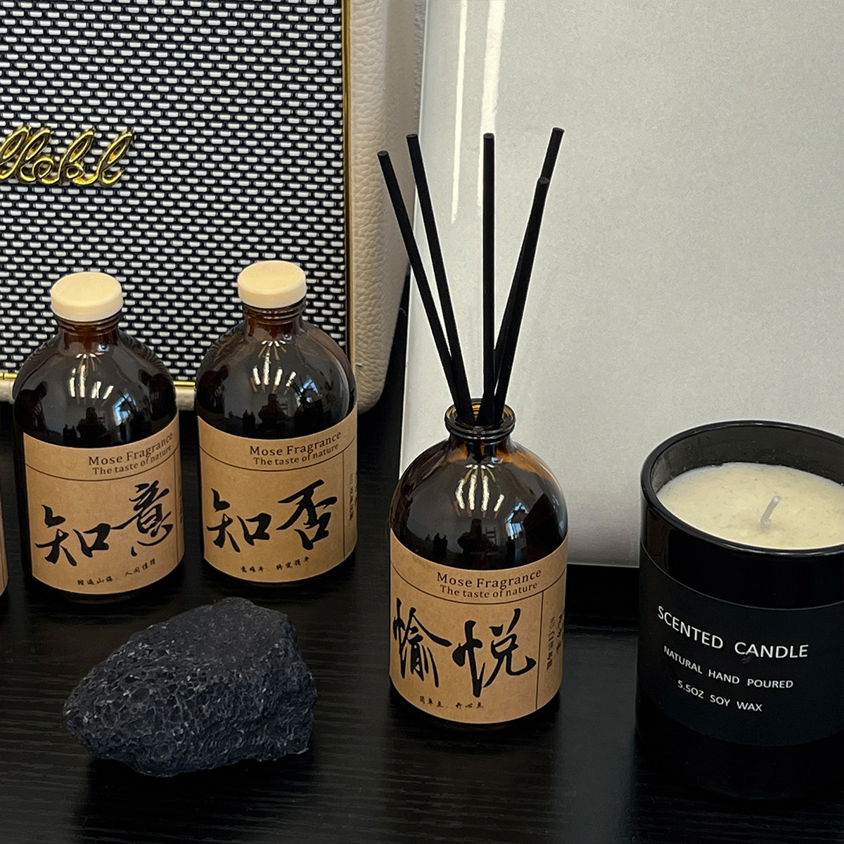 良药复古安神香薰精油香氛藤条室内持久家用摆件卧室木质助眠礼物