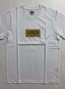 MADNESS LICENSE PLATE PRINTING T-SHIRT 黄色车牌印花短袖T恤男