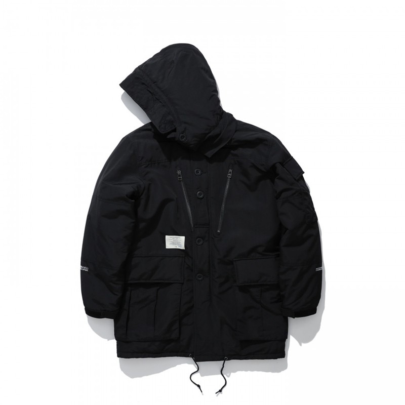 MADNESS QUILT PARKA 冬季橙色内里白色标签棉被连帽大衣休闲外套