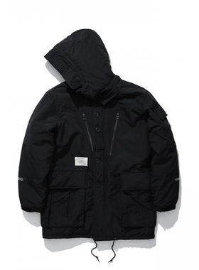 MADNESS QUILT PARKA 冬季橙色内里白色标签棉被连帽大衣休闲外套