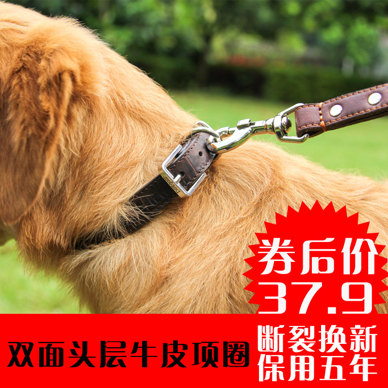 dogdom 狗狗项圈真皮中大型犬金毛颈圈 头层牛皮小型犬泰迪狗带在类目 宠物/宠物食品及用品, 猫/狗日用品, 项圈中 - 来自Buy2taobao.com提供专业的淘宝代购服务