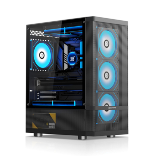 黑石塔蜂巢240 支持MTAX 水冷家用办公游戏直播电脑主机侧透机箱