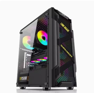 黑石塔孤勇者 电脑机箱台式全侧透游戏水冷ATX大板背线长显卡下置
