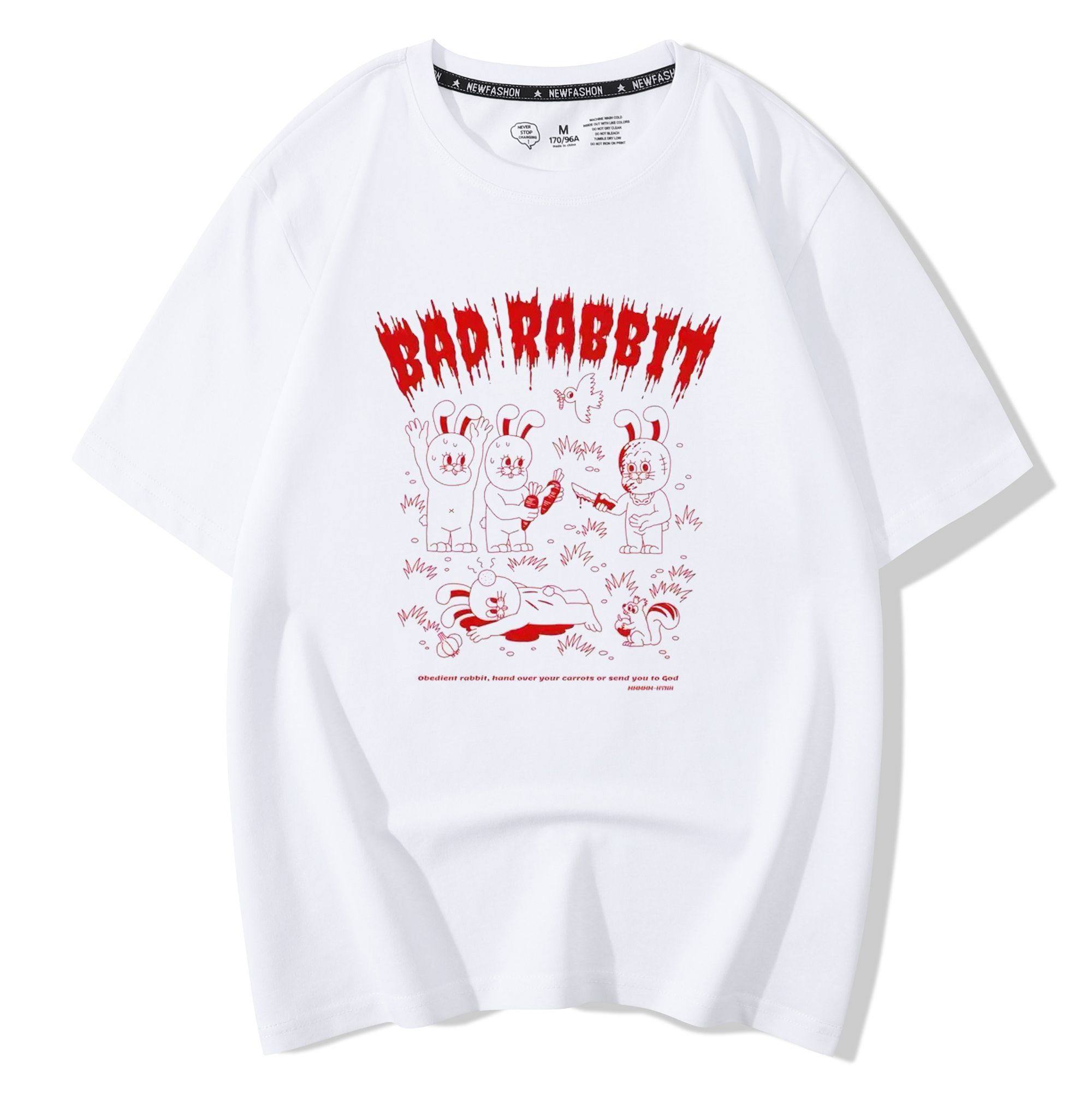禾野便利店 定制bad  rabbit 坏兔子主题t恤