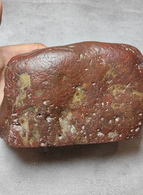 新疆淖毛湖红伊丁红天宝小摆件红色弱磁1.75kg0574能量石原石