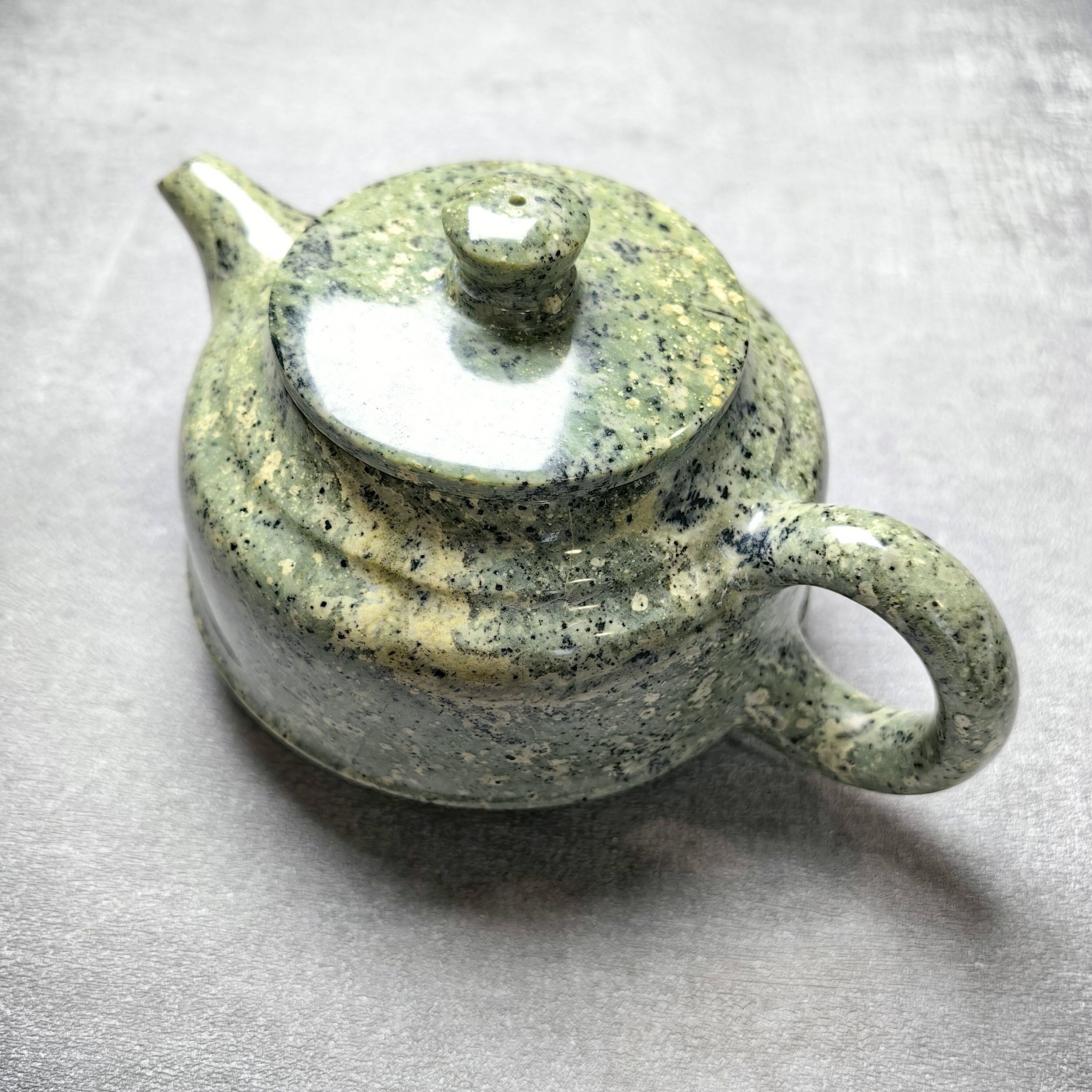 新疆绿角砾绿天宝茶壶大容量250ml补微量元素净化水质功夫茶壶239