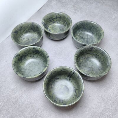 西藏药王石自然原石45ml功夫茶具一套六杯磁疗中国风茶杯子0406