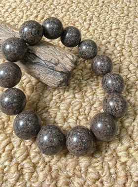 养生舍利石手串老型珠14.5mm高品质定制款手链远古火山石负氧417