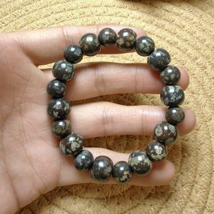 新疆正品龙鳞角砾岩异形珠手串卡12毫米强磁性精品手链6882