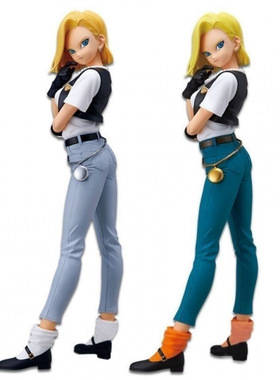 七龙珠 人造人18号 深黄色 浅蓝色  战士特兰克斯手办模型桌