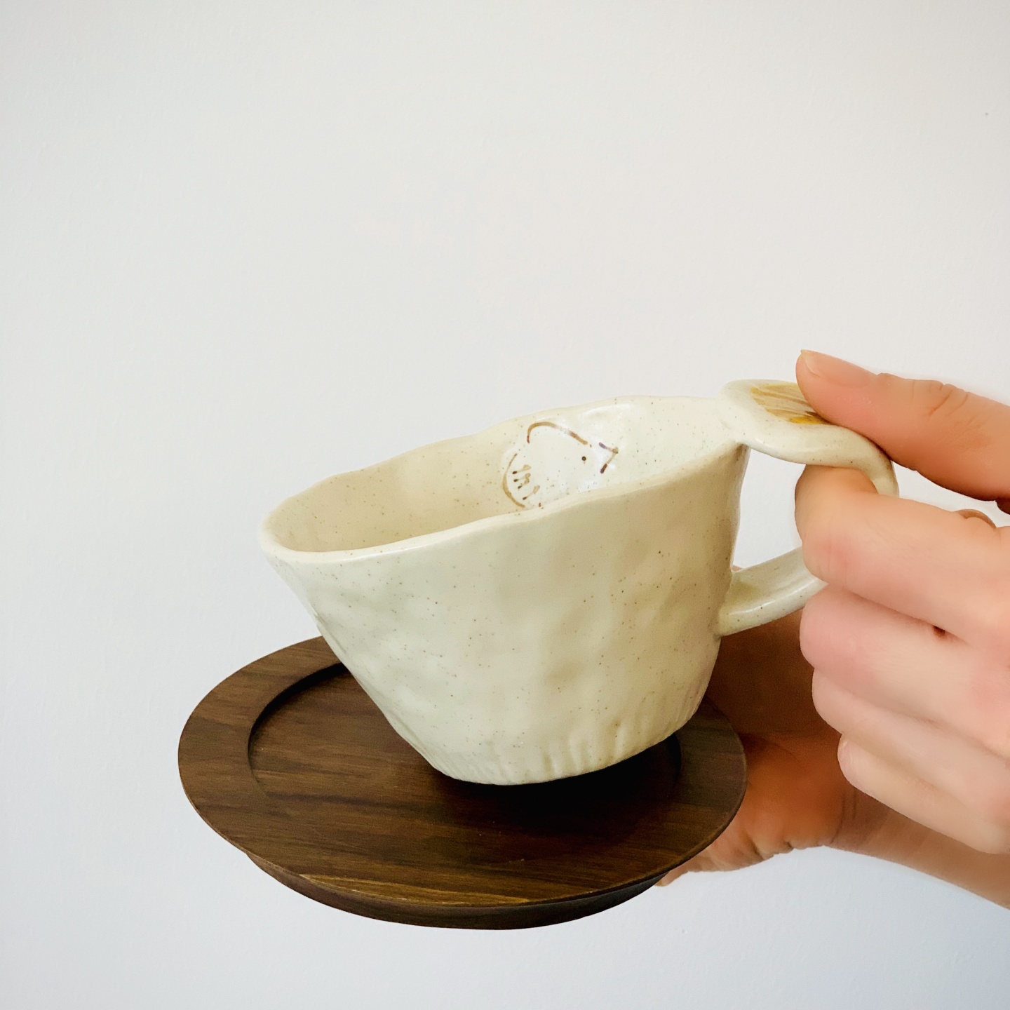 复古昭和风陶瓷咖啡杯手绘马克杯