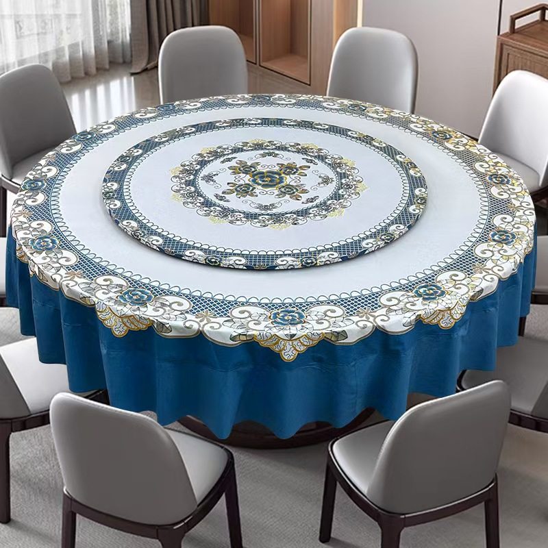 中式防水防油免洗套裝大圓桌桌布