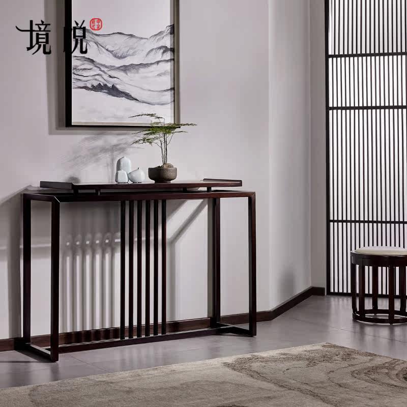 新中式实木玄关桌客厅中式玄关柜禅意供桌条案几进门入户端景台|ruв категории жилой мебели, дело/Таблица класса, вход станции - от Buy2taobao.com для оказания профессиональной услуги покупки агента Taobao