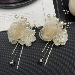 韩式高级感金属新娘新郎结婚胸花父母家人全套伴娘伴郎闺蜜胸襟花