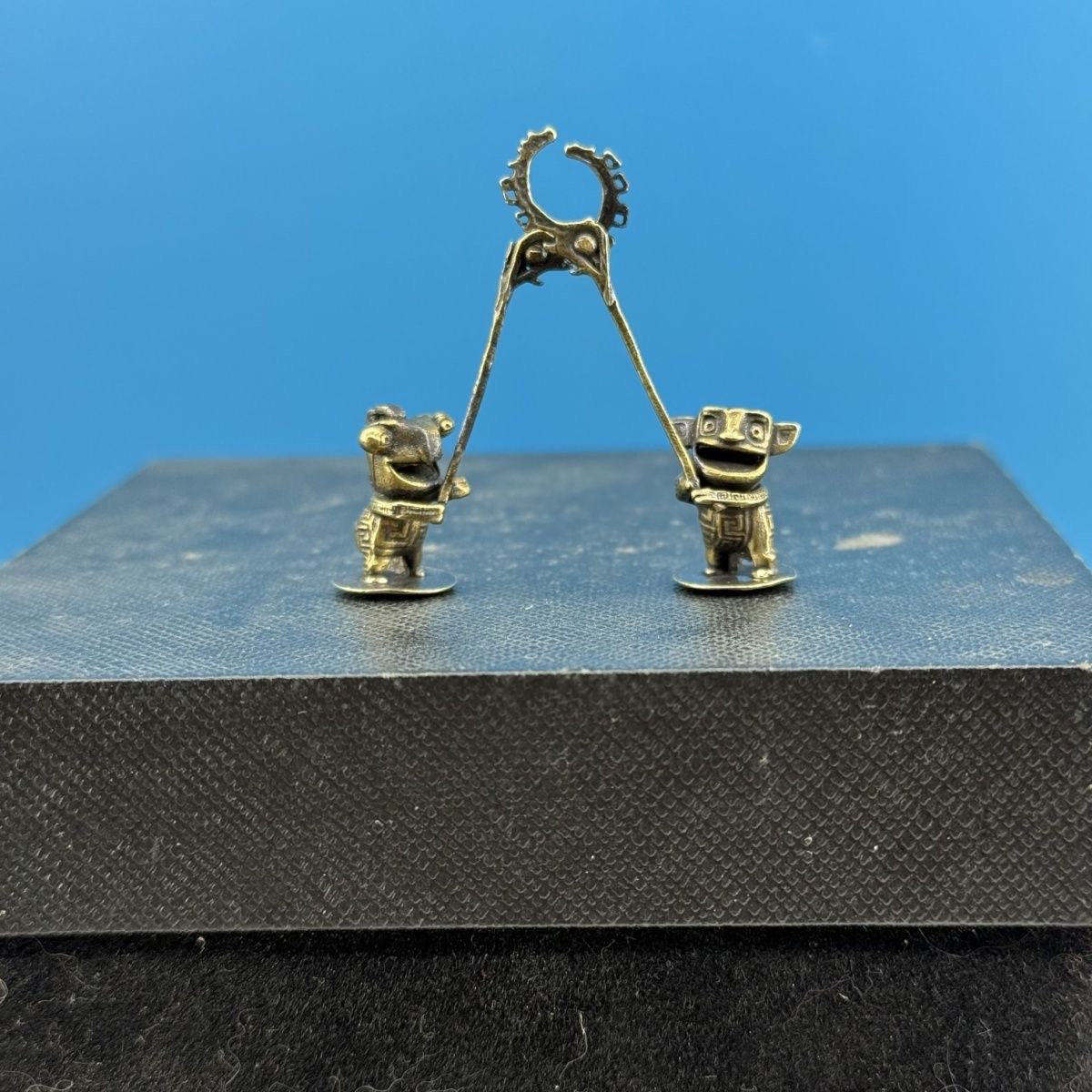 哪咤之魔童闹海3d打印结界兽手办一对车载周边车载黄铜小摆件礼物