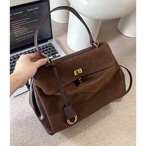Rodeo Soft Leather All-match Suede Tote Women's Large Capaci