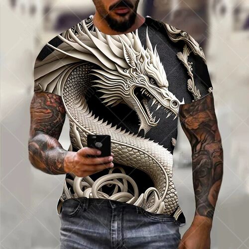 2026 Year Of The Dragon 3d Printed T-shirt Men's Station Loo