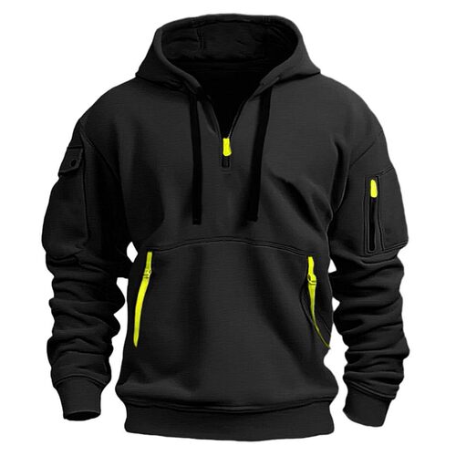 Men's Hoodie Zipper Multi-pocket Pullover Men's Sports Casua