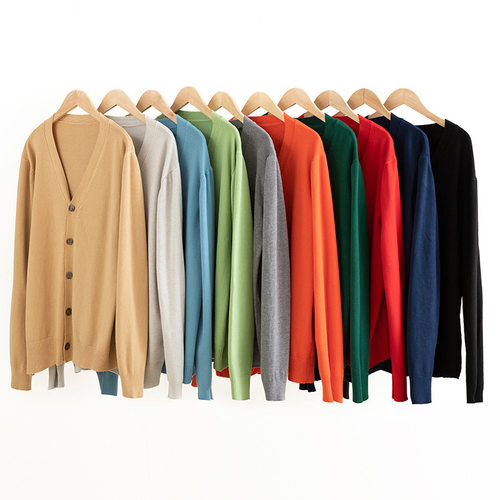 Jacket Men's Knitted Cardigan Men's Loose Large Size V-neck