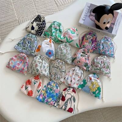 Kawaii Cloth Floral Travel Cosmetic Lipstick Coin Purse Stor