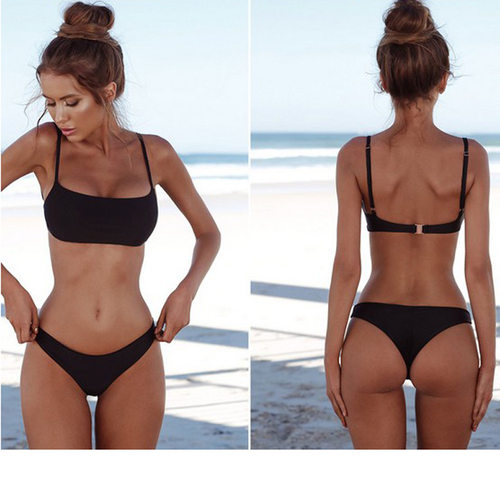 2026h Swimsuit Sexy Split Sling Solid lor Swimsuit
