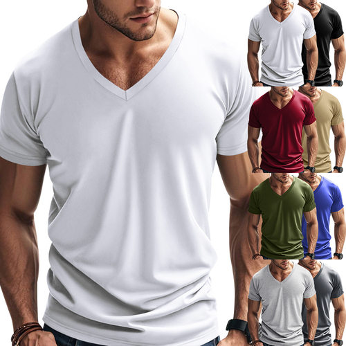 American Men's rendy V-neck Quick-drying Breathable Casual S