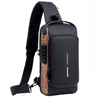 Men's Multifunction Anti-theft USB Shoulder Bag Man Crossbod