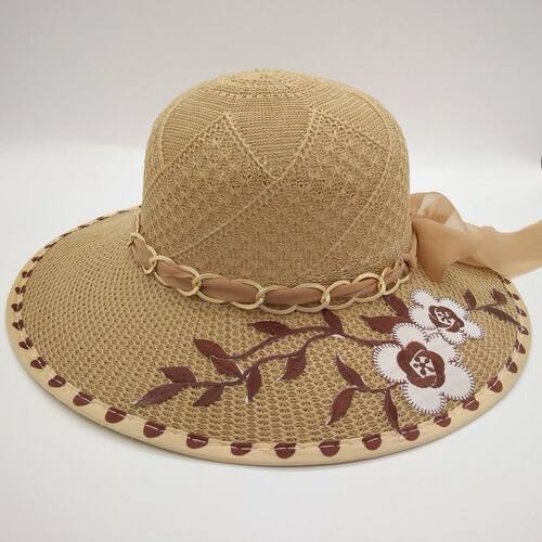 Sunshade Pot Hat Foldable Brim Cool Hat Women's Flower Fashi