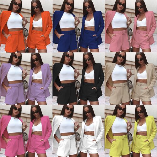 A52800 Women's Fashion Casual Small Suit Revision Fabric Upg